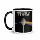 Dark Side of the Spoon – Mug with Color Inside black 11oz left — Snack Tracks - The Ultimate Parody Album Collection