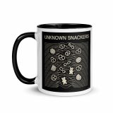 Unknown Snackers – Mug with Color Inside black 11oz left — Snack Tracks - The Ultimate Parody Album Collection