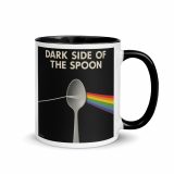 Dark Side of the Spoon – Mug with Color Inside black 11oz right — Snack Tracks - The Ultimate Parody Album Collection