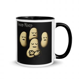 Bean Rhap – Mug with Color Inside black 11oz right — Snack Tracks - The Ultimate Parody Album Collection