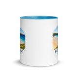 Holywell Bay Cornwall – Mug with Color Inside blue 11oz front — Cornish Treasures