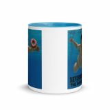 Nevermind the Donut Mug – Mug with Color Inside blue 11oz front — Snack Tracks - The Ultimate Parody Album Collection