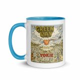 Green Lay Yokie Parody Mug with Color Inside – Mug with Color Inside blue 11oz left — Snack Tracks - The Ultimate Parody Album Collection