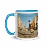 Wish You Were Beer – Mug with Color Inside blue 11oz left — Snack Tracks - The Ultimate Parody Album Collection