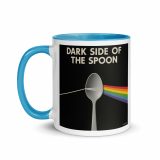 Dark Side of the Spoon – Mug with Color Inside blue 11oz left — Snack Tracks - The Ultimate Parody Album Collection