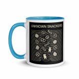 Unknown Snackers – Mug with Color Inside blue 11oz left — Snack Tracks - The Ultimate Parody Album Collection