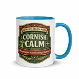 Cornish Calm – Mug with Color Inside blue 11oz right — The Brutally Honest Collection