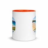 Holywell Bay Cornwall – Mug with Color Inside orange 11oz front — Cornish Treasures