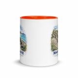 Minack Theatre Cornwalls Scenic Amphitheatre – Mug with Color Inside orange 11oz front — Cornish Treasures