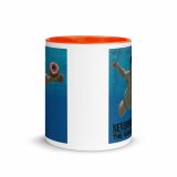 Nevermind the Donut Mug – Mug with Color Inside orange 11oz front — Snack Tracks - The Ultimate Parody Album Collection