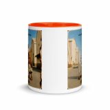Wish You Were Beer – Mug with Color Inside orange 11oz front — Snack Tracks - The Ultimate Parody Album Collection