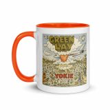 Green Lay Yokie Parody Mug with Color Inside – Mug with Color Inside orange 11oz left — Snack Tracks - The Ultimate Parody Album Collection