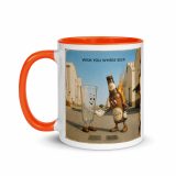 Wish You Were Beer – Mug with Color Inside orange 11oz left — Snack Tracks - The Ultimate Parody Album Collection