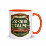 Cornish Calm – Mug with Color Inside orange 11oz right — The Brutally Honest Collection