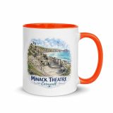 Minack Theatre Cornwalls Scenic Amphitheatre – Mug with Color Inside orange 11oz right — Cornish Treasures