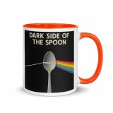 Dark Side of the Spoon – Mug with Color Inside orange 11oz right — Snack Tracks - The Ultimate Parody Album Collection