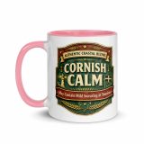 Cornish Calm – Mug with Color Inside pink 11oz left — The Brutally Honest Collection