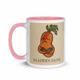 Aladdin Sane Carrot Parody Glass –Mug with Color Inside – Mug with Color Inside pink 11oz left — Snack Tracks - The Ultimate Parody Album Collection
