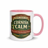 Cornish Calm – Mug with Color Inside pink 11oz right — The Brutally Honest Collection