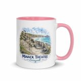 Minack Theatre Cornwalls Scenic Amphitheatre – Mug with Color Inside pink 11oz right — Cornish Treasures