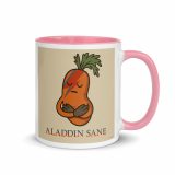 Aladdin Sane Carrot Parody Glass –Mug with Color Inside – Mug with Color Inside pink 11oz right — Snack Tracks - The Ultimate Parody Album Collection
