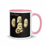 Bean Rhap – Mug with Color Inside pink 11oz right — Snack Tracks - The Ultimate Parody Album Collection
