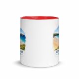 Holywell Bay Cornwall – Mug with Color Inside red 11oz front — Cornish Treasures