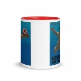 Nevermind the Donut Mug – Mug with Color Inside red 11oz front — Snack Tracks - The Ultimate Parody Album Collection