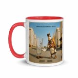 Wish You Were Beer – Mug with Color Inside red 11oz left — Snack Tracks - The Ultimate Parody Album Collection