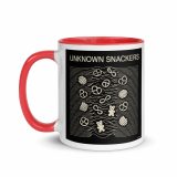Unknown Snackers – Mug with Color Inside red 11oz left — Snack Tracks - The Ultimate Parody Album Collection