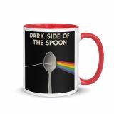 Dark Side of the Spoon – Mug with Color Inside red 11oz right — Snack Tracks - The Ultimate Parody Album Collection