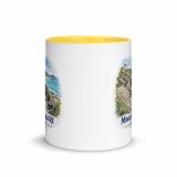 Minack Theatre Cornwalls Scenic Amphitheatre – Mug with Color Inside yellow 11oz front — Cornish Treasures