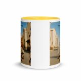 Wish You Were Beer – Mug with Color Inside yellow 11oz front — Snack Tracks - The Ultimate Parody Album Collection