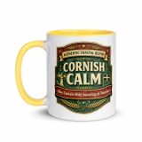 Cornish Calm – Mug with Color Inside yellow 11oz left — The Brutally Honest Collection