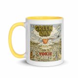 Green Lay Yokie Parody Mug with Color Inside – Mug with Color Inside yellow 11oz left — Snack Tracks - The Ultimate Parody Album Collection