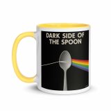 Dark Side of the Spoon – Mug with Color Inside yellow 11oz left — Snack Tracks - The Ultimate Parody Album Collection
