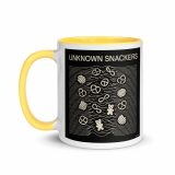 Unknown Snackers – Mug with Color Inside yellow 11oz left — Snack Tracks - The Ultimate Parody Album Collection