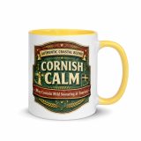 Cornish Calm – Mug with Color Inside yellow 11oz right — The Brutally Honest Collection