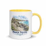 Minack Theatre Cornwalls Scenic Amphitheatre – Mug with Color Inside yellow 11oz right — Cornish Treasures