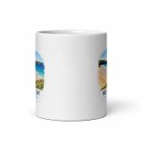Holywell Bay Cornwall – White Glossy Mug white 11oz front view — Cornish Treasures