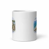 Loe Bar & Loe Pool Cornwall –White glossy mug – White Glossy Mug white 11oz front view — Cornish Treasures
