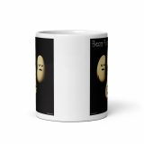 Bean Rhap – White Glossy Mug white 11oz front view — Snack Tracks - The Ultimate Parody Album Collection