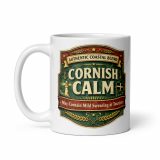 Cornish Calm – White Glossy Mug white 11oz handle on left — The Brutally Honest Collection