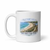 Loe Bar & Loe Pool Cornwall –White glossy mug – White Glossy Mug white 11oz handle on left — Cornish Treasures