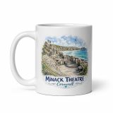 Minack Theatre Cornwalls Scenic Amphitheatre – White Glossy Mug white 11oz handle on left — Cornish Treasures