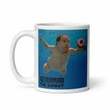 Nevermind the Donut mug – White Glossy Mug white 11oz handle on left — Snack Tracks - The Ultimate Parody Album Collection