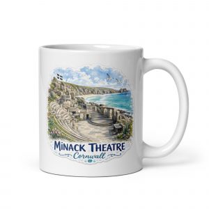 Minack Theatre Cornwall White Glossy Mug