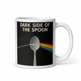 Dark Side of the Spoon – White Glossy Mug white 11oz handle on right — Snack Tracks - The Ultimate Parody Album Collection