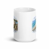 Loe Bar & Loe Pool Cornwall –White glossy mug – White Glossy Mug white 15oz front view — Cornish Treasures