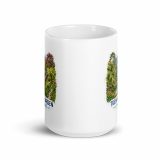 Trebah Garden Cornwall Artwork Design - White glossy mug